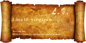 László Virgínia névjegykártya